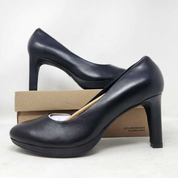 Clarks Shoes New Womens 1 Clarks Collection Ambyr Joy Black Leather